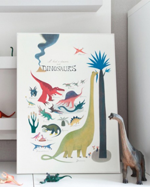 공룡놀이 영어공부 포스터